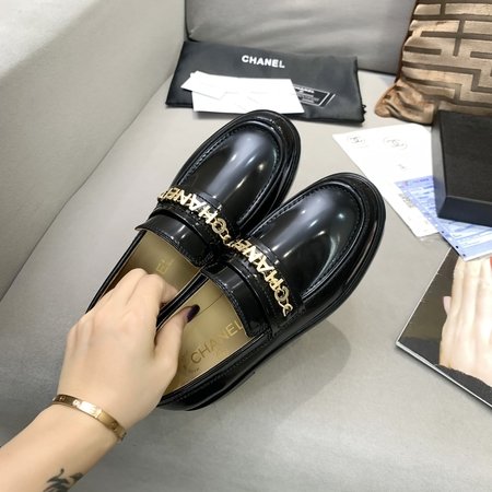 Chanel calfskin loafers