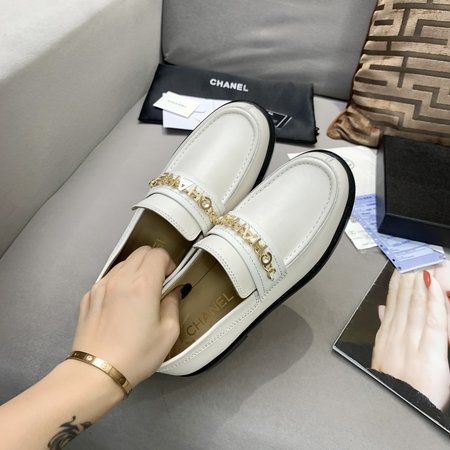 Chanel calfskin loafers