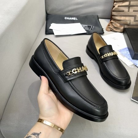 Chanel calfskin loafers