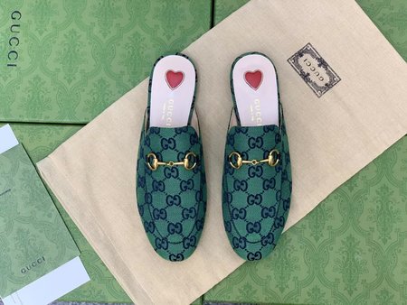 Gucci New color plaid GG canvas slippers