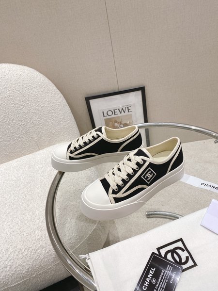 Chanel Platform canvas casual shoes sneakers