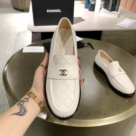 Chanel British style high-end cowhide leather shoes