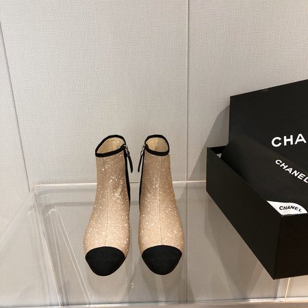 Chanel Shiny chunky heel series followed by classic Logo