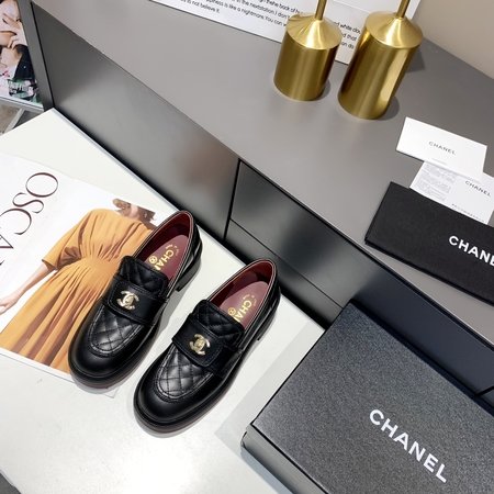 Chanel calfskin loafers