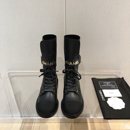 Chanel Martin boots logo letters