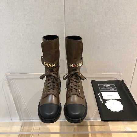 Chanel Martin boots logo letters