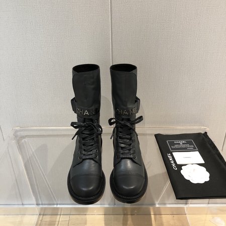 Chanel Martin boots logo letters