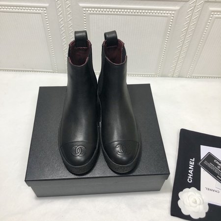 Chanel Calfskin CC Logo Ladies Boots