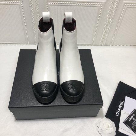 Chanel Calfskin CC Logo Ladies Boots