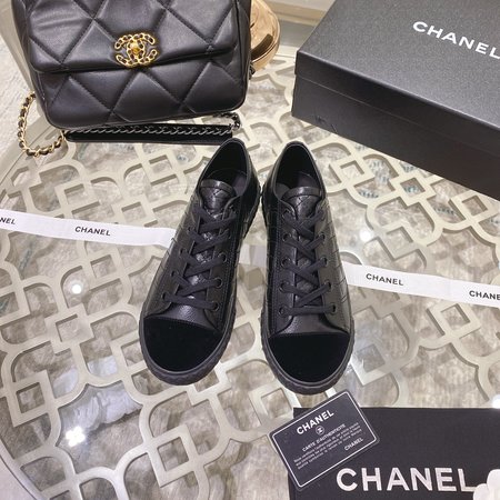 Chanel Rhombus Embroidered Biscuit Shoes