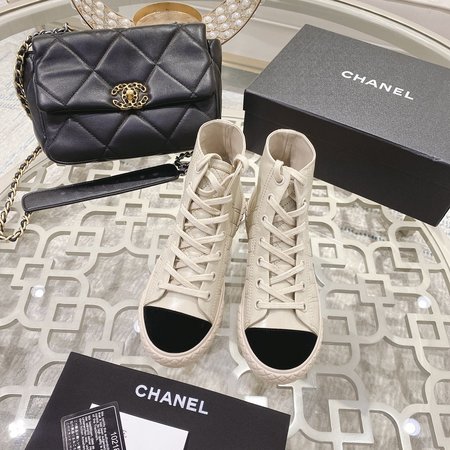 Chanel Rhombus Embroidered Biscuit Shoes