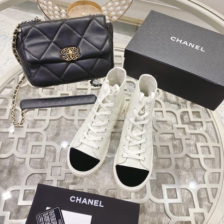 Chanel Rhombus Embroidered Biscuit Shoes