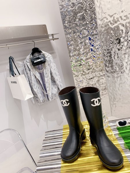 Chanel rain boots