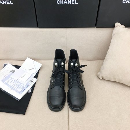 Chanel Classic Pearl Series Martin Boots Calfskin Inner Sheepskin Heel Height: 3.5cm