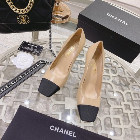 Chanel CC Logo Black Premium Mercerized Lambskin High Heel 8.5CM