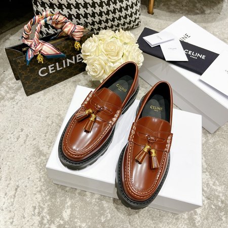 Celine tassel hardware buckle loafers