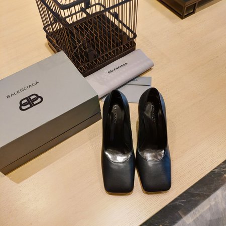 Balenciaga BB cowhide women s shoes with sheepskin lining high heel: 10cm