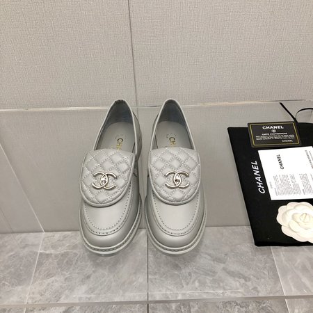 Chanel Pearl Colorblock Velcro Shoes