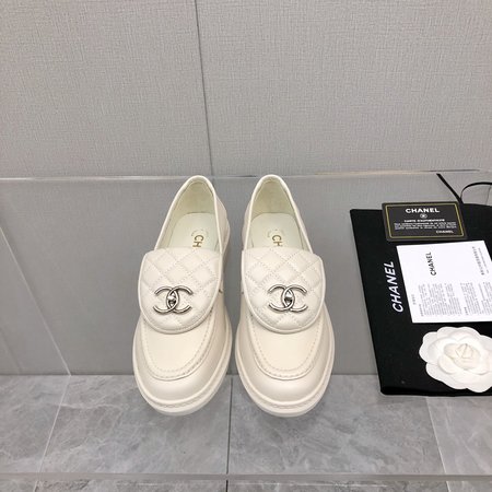 Chanel Pearl Colorblock Velcro Shoes