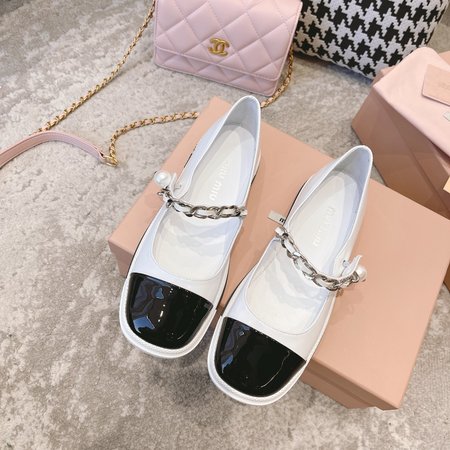 Miu Miu Pearl Chain Mary Janes