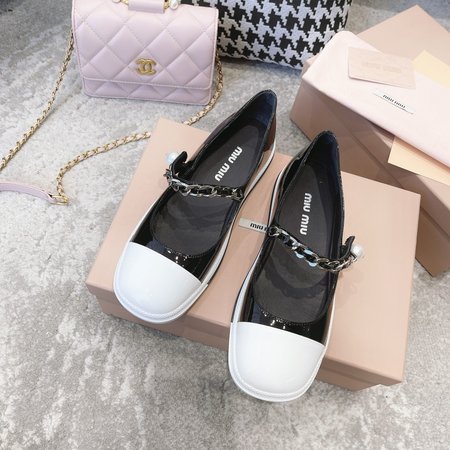 Miu Miu Pearl Chain Mary Janes