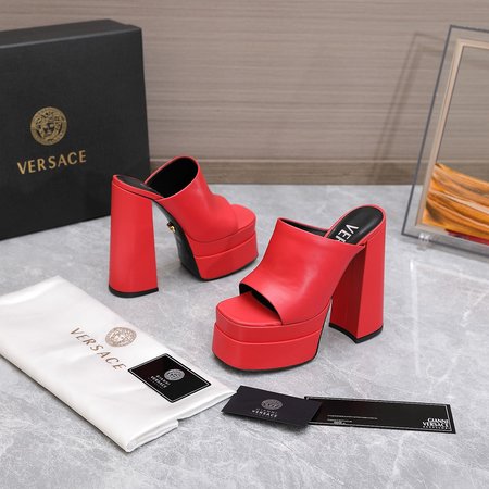 Versace high heel slippers