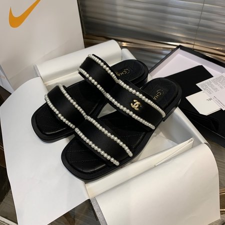 Chanel pearl sandals