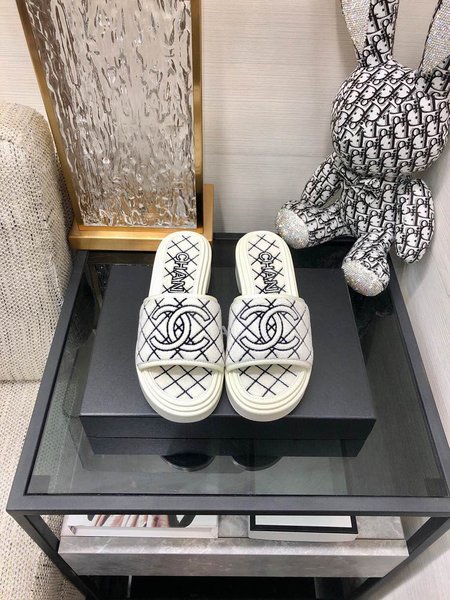 Chanel embroidered shoes