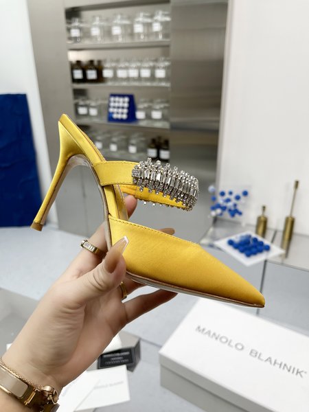 Manolo Blahnik 90mm crystal high heels