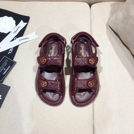 Chanel Velcro Beach Sandals