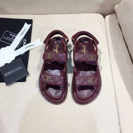 Chanel Velcro Beach Sandals