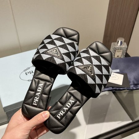 Prada sheepskin slippers