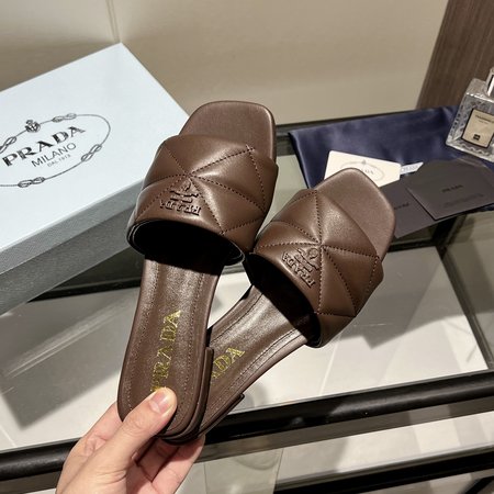 Prada sheepskin slippers