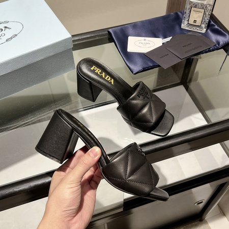 Prada sheepskin slippers