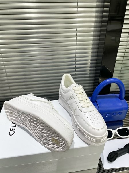 Celine thick sole white shoes