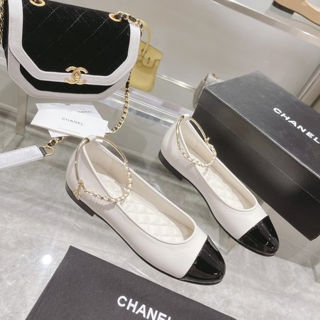 Chanel Ballerina Flats CC Camellia Decoration