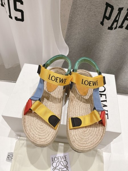 Loewe platform color block sandals