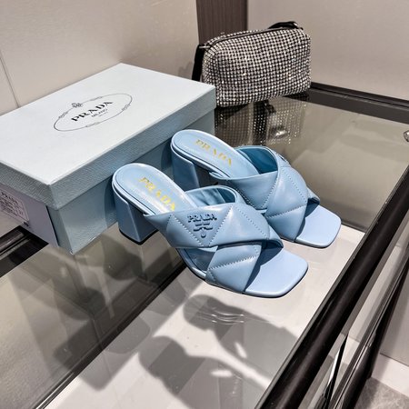 Prada sheepskin slippers