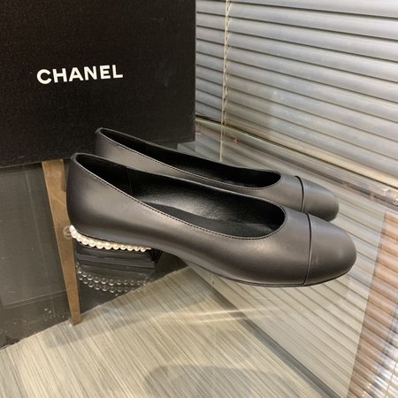 Chanel Genuine Leather Mary Jane Shoes for Women