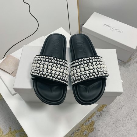 Jimmy Choo pearl slippers
