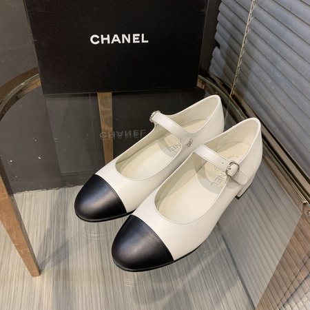 Chanel Genuine Leather Mary Jane Shoes for Women