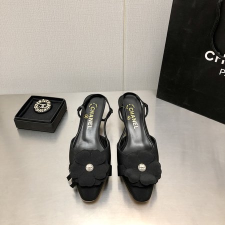 Chanel small square toe high heels