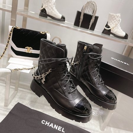 Chanel Imported calf leather Martin boots