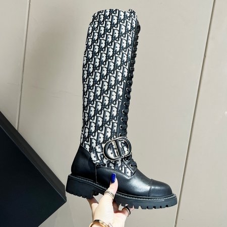 Dior First layer cowhide leather knight boots