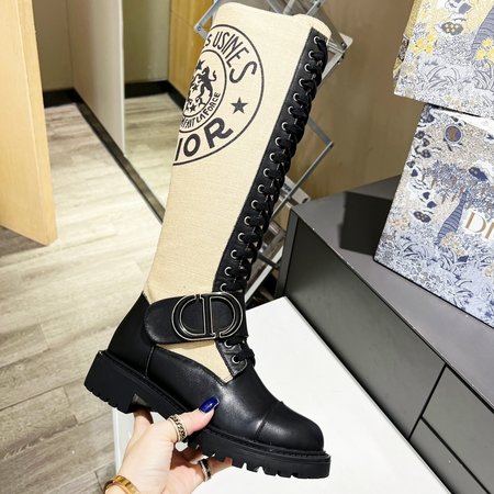 Dior First layer cowhide leather knight boots