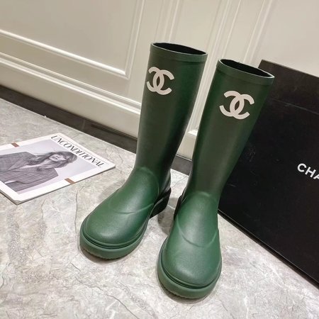 Chanel rain boots