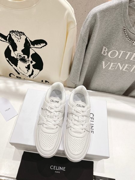 Celine Casual breathable sports white shoes