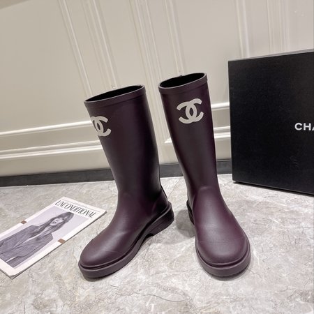 Chanel rain boots