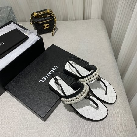 Chanel lambskin sandals