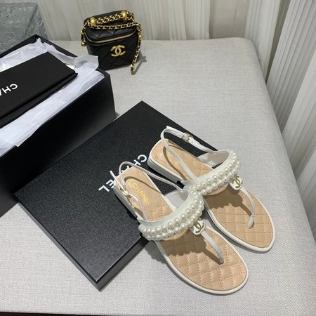 Chanel lambskin sandals